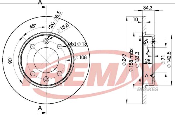 FREMAX Тормозной диск BD-4246