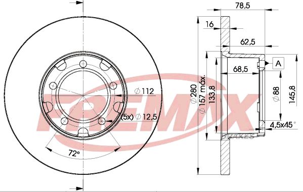 FREMAX stabdžių diskas BD-4280