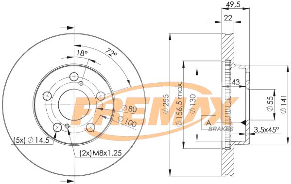 FREMAX Тормозной диск BD-4413