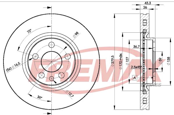 FREMAX stabdžių diskas BD-4620