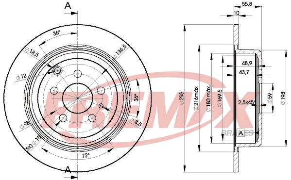 FREMAX stabdžių diskas BD-4621