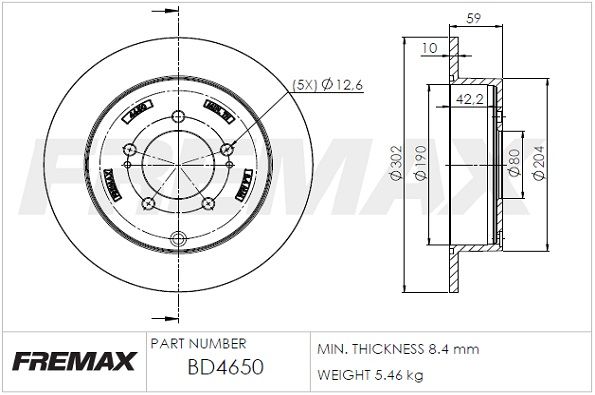 FREMAX Тормозной диск BD-4650
