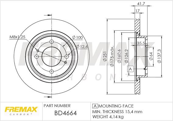 FREMAX Тормозной диск BD-4664