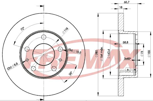 FREMAX Тормозной диск BD-4680