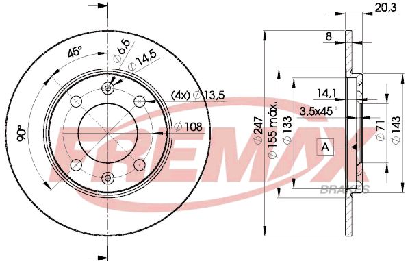 FREMAX Тормозной диск BD-4699