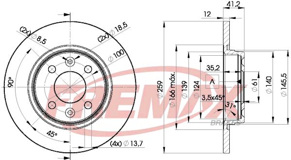 FREMAX stabdžių diskas BD-4707