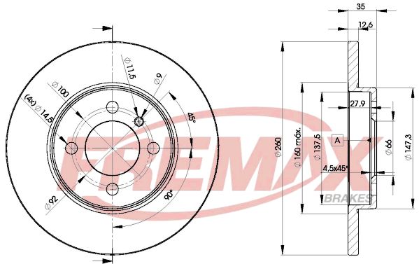 FREMAX Тормозной диск BD-4747