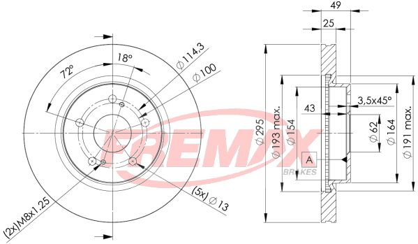 FREMAX stabdžių diskas BD-4803