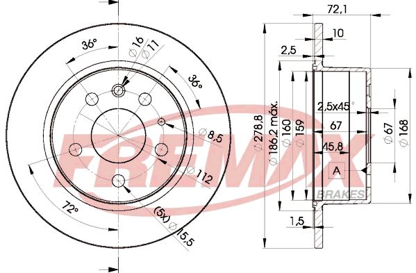 FREMAX stabdžių diskas BD-5500