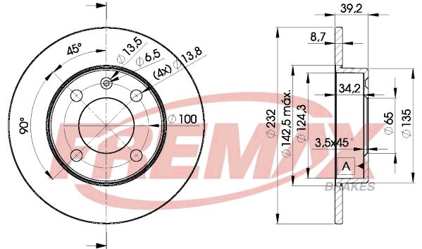 FREMAX Тормозной диск BD-5608