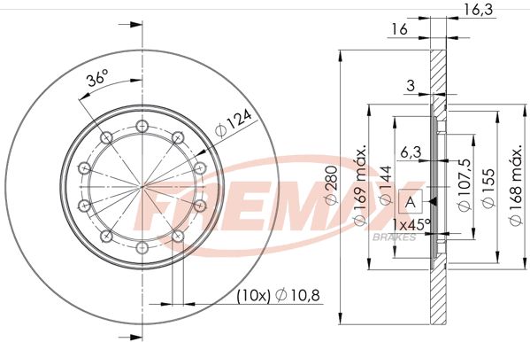 FREMAX Тормозной диск BD-5631