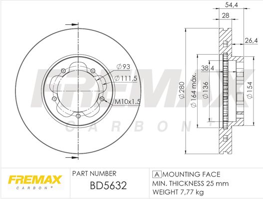 FREMAX Тормозной диск BD-5632