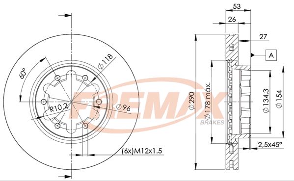 FREMAX Тормозной диск BD-6031