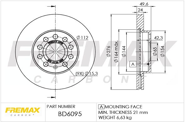 FREMAX stabdžių diskas BD-6095