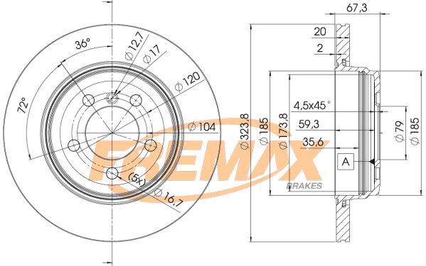 FREMAX Тормозной диск BD-6127