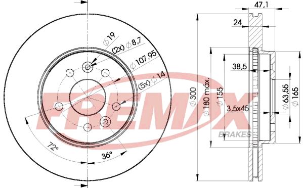 FREMAX Тормозной диск BD-6767