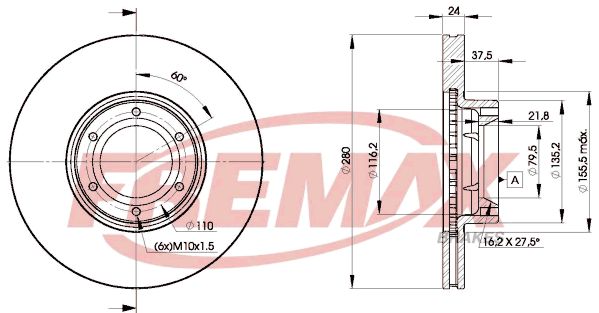 FREMAX Тормозной диск BD-6847