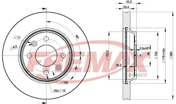 FREMAX Тормозной диск BD-6962