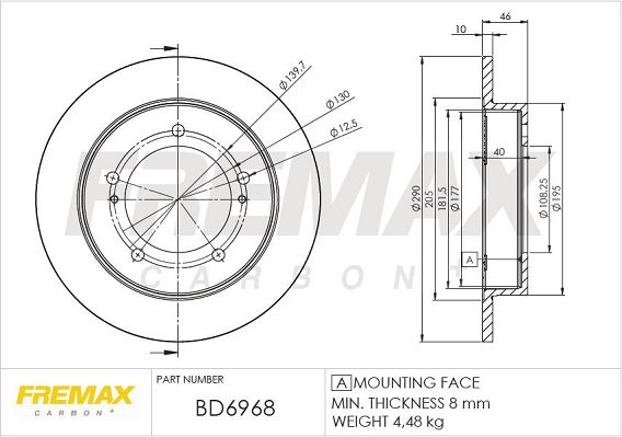 FREMAX Тормозной диск BD-6968