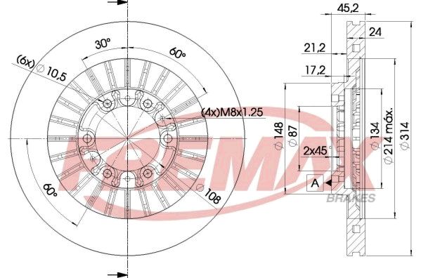 FREMAX Тормозной диск BD-7043