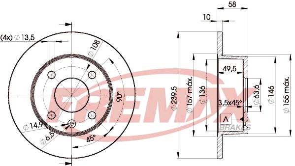 FREMAX Тормозной диск BD-7291