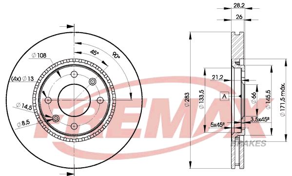 FREMAX Тормозной диск BD-7406