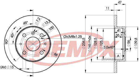 FREMAX stabdžių diskas BD-7722