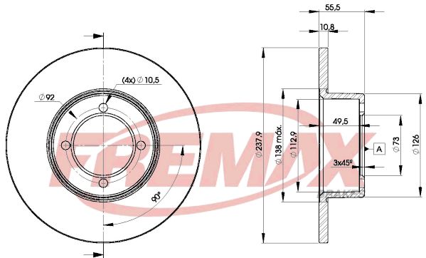 FREMAX Тормозной диск BD-7739