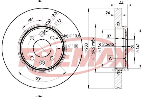 FREMAX Тормозной диск BD-7829