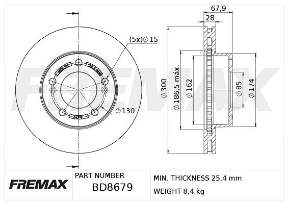 FREMAX Тормозной диск BD-8679
