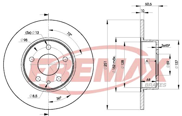 FREMAX Тормозной диск BD-8684