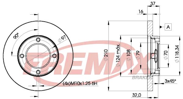 FREMAX Тормозной диск BD-8702