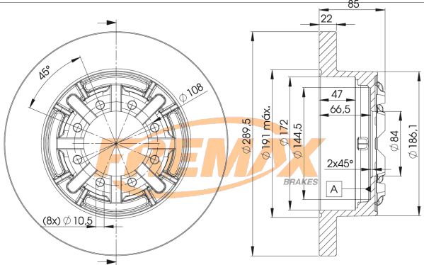 FREMAX Тормозной диск BD-8773