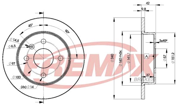 FREMAX Тормозной диск BD-9108