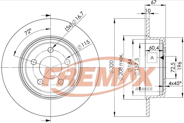 FREMAX Тормозной диск BD-9198