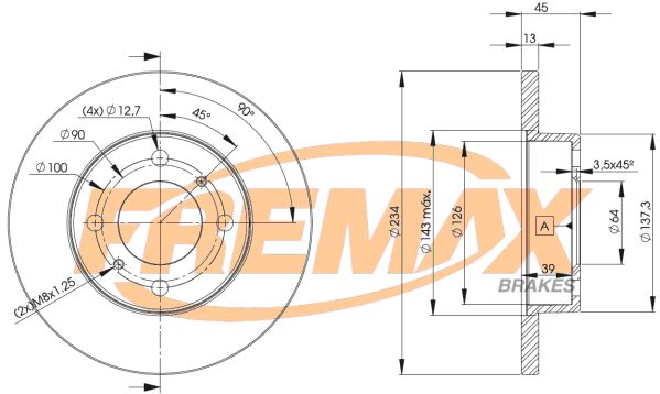 FREMAX stabdžių diskas BD-9280