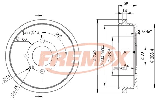 FREMAX Тормозной барабан BD-9615