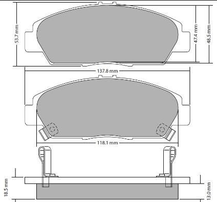 FREMAX Комплект тормозных колодок, дисковый тормоз FBP-0302