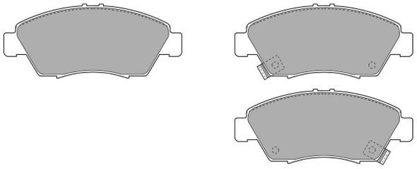 FREMAX Комплект тормозных колодок, дисковый тормоз FBP-0827