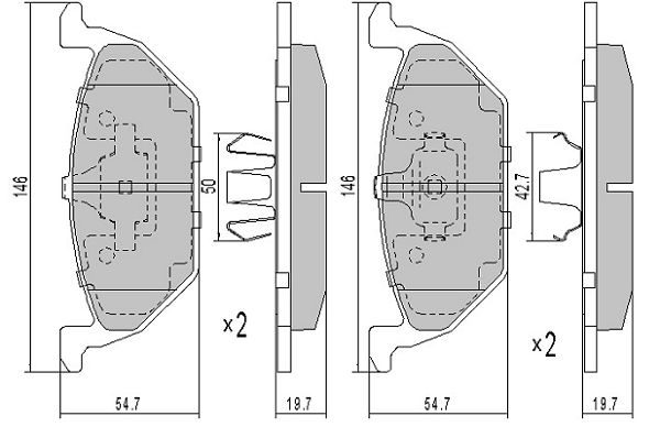 FREMAX Комплект тормозных колодок, дисковый тормоз FBP-1069