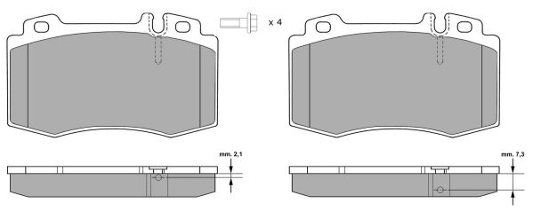 FREMAX Комплект тормозных колодок, дисковый тормоз FBP-1299-01