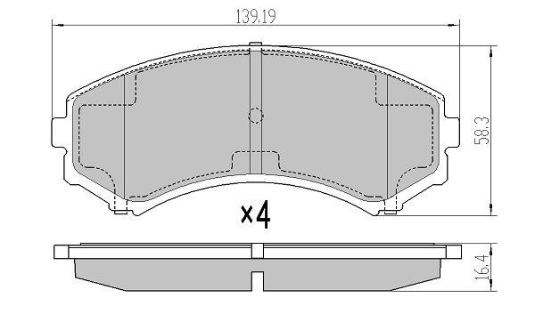 FREMAX stabdžių trinkelių rinkinys, diskinis stabdys FBP-1594