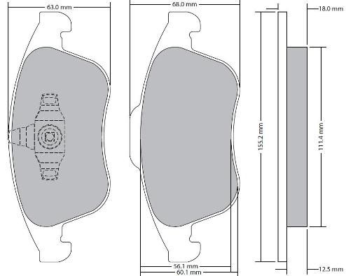FREMAX Комплект тормозных колодок, дисковый тормоз FBP-1721