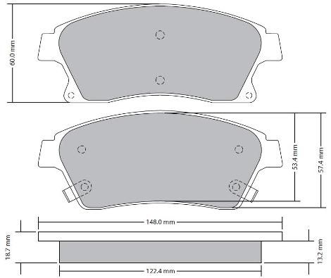 FREMAX Комплект тормозных колодок, дисковый тормоз FBP-1724