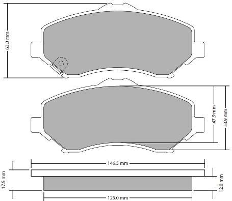 FREMAX Комплект тормозных колодок, дисковый тормоз FBP-1727