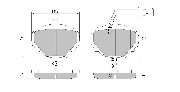 FREMAX Комплект тормозных колодок, дисковый тормоз FBP-1751