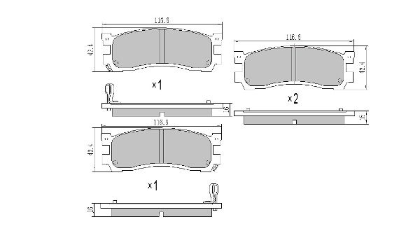 FREMAX Комплект тормозных колодок, дисковый тормоз FBP-1774
