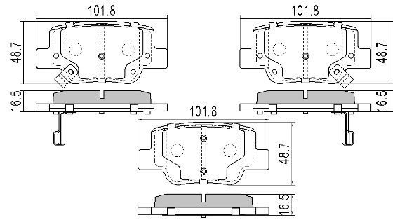 FREMAX Комплект тормозных колодок, дисковый тормоз FBP-1836