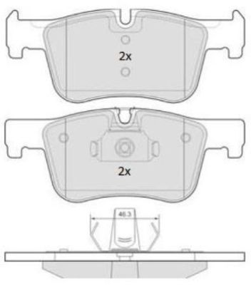 FREMAX Комплект тормозных колодок, дисковый тормоз FBP-1873