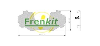 FRENKIT Противоскрипная пластина, тормозные колодки(задняя 940025